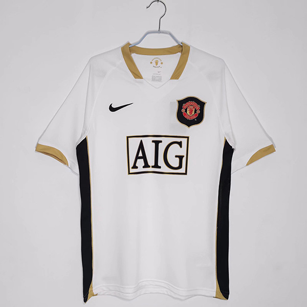 AAA Quality Manchester Utd 06/07 Away White Soccer Jersey